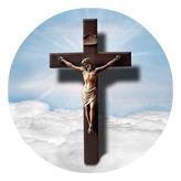 DAROUND 107 BL Crucifix Clouds Blue